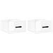 Comodini A Muro 2 Pz Bianco Lucido 35x35x20 Cm - Foto miniatura 2