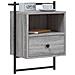Comodini A Muro 2 Pz Grigio Sonoma 40x30x61cm Legno Multistrato - Foto miniatura 3