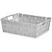 Cestino Intrecciato Stoffa Bianco (23 X 8 X 27 Cm) - Foto miniatura 3