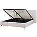 Letto Contenitore Velluto Bianco Crema 180 X 200 Cm Lavaur - Foto miniatura 2