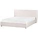Letto Contenitore Velluto Bianco Crema 180 X 200 Cm Lavaur - Foto miniatura 4