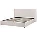 Letto Contenitore Velluto Bianco Crema 180 X 200 Cm Lavaur - Foto miniatura 5