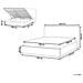 Letto Contenitore Velluto Bianco Crema 180 X 200 Cm Lavaur - Foto miniatura 6