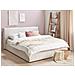 Letto Contenitore Velluto Bianco Crema 180 X 200 Cm Lavaur - Foto miniatura 1