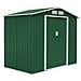 Casetta Box Deposito Porta Attrezzi In Lamiera Cm 277x191 Verde Con 2 Porte Scorrevoli - Foto miniatura 2