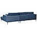 Divano Angolare 3 Posti Flam Tessuto Blu Lato Sinistro - Foto miniatura 4