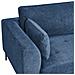 Divano Angolare 3 Posti Flam Tessuto Blu Lato Sinistro - Foto miniatura 6