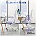 Sedia Da Ufficio Con Supporto Lombare, Sedia Ufficio Ergonomica Con Braccioli Regolabili In Rete Traspirante, Poltrona Da Ufficio Altezza Regolabile E Schienale Inclinabile, Violet - Foto miniatura 6
