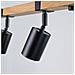 Sollux Lighting Lampada A Soffitto Fager 4l Nero Sl.1346 - Scandinavo Lampade Da Soffitto Nero/legno Naturale 17.2x88x6 Cm - Foto miniatura 5