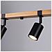 Sollux Lighting Lampada A Soffitto Fager 4l Nero Sl.1346 - Scandinavo Lampade Da Soffitto Nero/legno Naturale 17.2x88x6 Cm - Foto miniatura 7