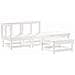 Set Salotto da Giardino 4 pz Bianco in Legno Massello di Pino - Foto miniatura 1