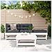 Set Salotto da Giardino 4 pz Bianco in Legno Massello di Pino - Foto miniatura 3