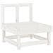 Set Salotto da Giardino 4 pz Bianco in Legno Massello di Pino - Foto miniatura 4