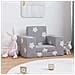 Divano Letto Bambini Grigio Chiaro con Stelle Morbido Peluche - Foto miniatura 8
