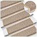 Tappeti Adesivi Scale Aspetto Sisal 30pz 65x21x4cm Beige Chiaro - Foto miniatura 6