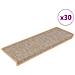 Tappeti Adesivi Scale Aspetto Sisal 30pz 65x21x4cm Beige Chiaro - Foto miniatura 1