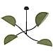 Lampada A Sospensione Lotus In Acciaio Nero E Velluto Verde - Foto miniatura 9