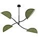 Lampada A Sospensione Lotus In Acciaio Nero E Velluto Verde - Foto miniatura 2