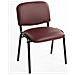 Set Di 6 Sedie Per Sala Attesa Ufficio Studio Conferenze Riunione Ospite Impilabili Imbottite In Ecopelle Bordeaux - Foto miniatura 1