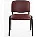 Set Di 6 Sedie Per Sala Attesa Ufficio Studio Conferenze Riunione Ospite Impilabili Imbottite In Ecopelle Bordeaux - Foto miniatura 2