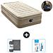 Set Materassino Gonfiabile - 191x99x46 Cm - Beige - Include Accessori Coordinati - Foto miniatura 1