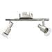 Faretto da Soffitto 2 Vie Regolabile Nickel Spazzolato GU10 - Foto miniatura 3