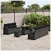 Set Divano da Giardino con Cuscini Nero Polirattan Acacia 10 Pezzi,  Divano da Giardino con Cuscini Nero Polirattan 2 Posti,  Set da Pranzo da Giardino con Cuscini Nero Polirattan Acacia 3 Pezzi - Foto miniatura 3