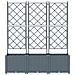 Fioriera da giardino con trellis 3 pz grigio chiaro 120x40x143 cm - Foto miniatura 5