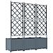 Fioriera da giardino con trellis 3 pz grigio chiaro 120x40x143 cm - Foto miniatura 7