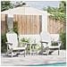 Set Lounge da Giardino 3 Pezzi Bianco HDPE , Sedia Adirondack Bianco 74x82x91 cm HDPE , Tavolino Laterale Adirondack Bianco 38x38x45 cm HDPE - Foto miniatura 2