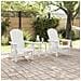Set Lounge da Giardino 3 Pezzi Bianco HDPE , Sedia Adirondack Bianco 74x82x91 cm HDPE , Tavolino Laterale Adirondack Bianco 38x38x45 cm HDPE - Foto miniatura 4