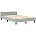 Struttura letto Grigio chiaro 120x200 cm in velluto - Foto miniatura 3
