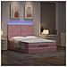 Struttura Letto Pouf con Materassi Rosa 140x190 cm in Velluto - Foto miniatura 3