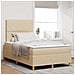 Letto a molle con materasso Crema 120 x 190 cm Tessuto - Foto miniatura 2