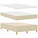 Letto a molle con materasso Crema 120 x 190 cm Tessuto - Foto miniatura 7