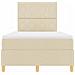 Letto a molle con materasso Crema 120 x 190 cm Tessuto - Foto miniatura 8