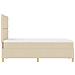 Letto a molle con materasso Crema 120 x 190 cm Tessuto - Foto miniatura 9