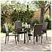 Set da Pranzo per Giardino 5 pcs Marrone Poly Rattan - Foto miniatura 2