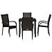 Set da Pranzo per Giardino 5 pcs Marrone Poly Rattan - Foto miniatura 7