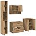 Set di mobili per il bagno con porta 4 pcs rovere artigianale - Foto miniatura 1