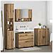 Set di mobili per il bagno con porta 4 pcs rovere artigianale - Foto miniatura 4