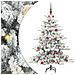 Albero di Natale Artificiale con Rami Pieghevoli Bianco 150 cm - Foto miniatura 1