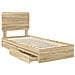 Letto con Contenitore con testiera Rovere Sonoma 90 x 190 cm - Foto miniatura 5