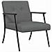 poltrona Grigio scuro 59 x 75 x 78 cm Tessuto - Foto miniatura 1