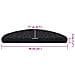 Tappetini per scale autoadesivi 20 pz 56x17x3 cm neri semicircolari - Foto miniatura 8
