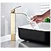 Rubinetto per lavabo da bagno, Blackswan, tipo M104, modello oro, misura 25 cm - Foto miniatura 4