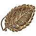 Decoro Vassoio In Foglia Metallo Dorato 24x13,5x8h - Foto miniatura 5