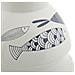 Vaso Fish In Ceramica Bianca Con Decoro A Pesci Blu 21x31 Cm - Foto miniatura 4