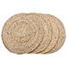 Set 4 Tovagliette Rotonde In Iuta Intrecciata Naturale Ø38 Cm - Foto miniatura 1