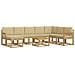 Set di divani da esterno con cuscino 9 pcs Bianco e Beige - Foto miniatura 1